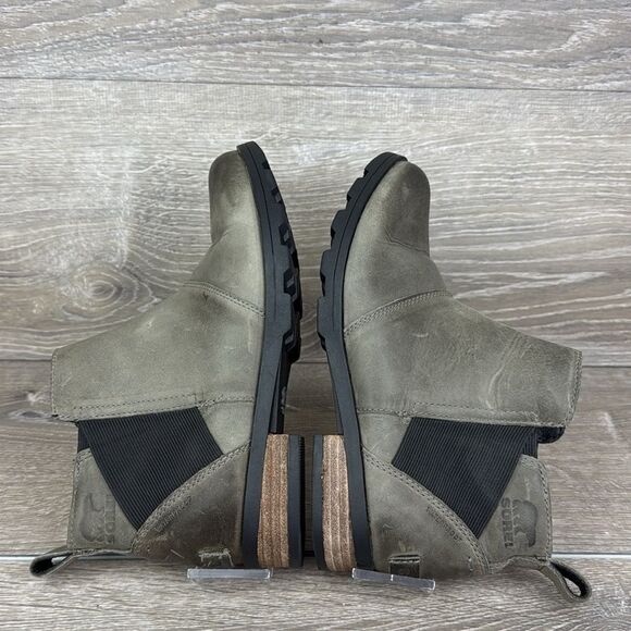 Sorel Emelie Chelsea Waterproof Quarry Leather Womens Sz 6.5 Pull On Ankle Boot - Picture 10 of 10